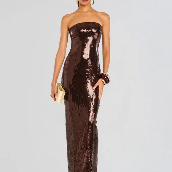 EMBER DRESS - color: dark chocolate Retrofête